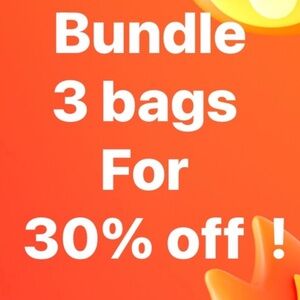 All bags 3 for 30% off